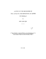 A study of the mechanism of the catalytic decomposition of esters by nickel: II