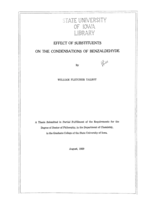 Effect of substituents on the condensations of benzaldehyde