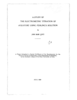 A study of the electrometric titration of d-glucose using Fehling's solution
