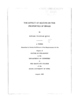 The effect of silicon on the properties of brass