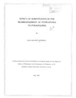 Effect of substituents in the rearrangement of hydrazones to pyrazolines