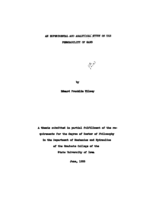 An experimental and analytical study on the permeability of sand