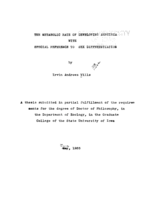 The metabolic rate of developing Amphibia with special reference to sex differentiation