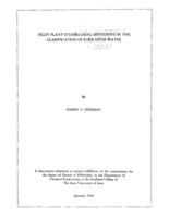 Pilot plant studies using bentonite in the clarification of Iowa river water