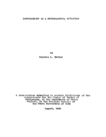 Imprisonment as a psychological situation