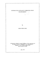 Heterocyclic nitrogen compounds from chloroamines