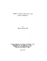 Sources of friction among people living in rural communities