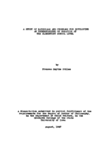 A study of materials and programs for developing an understanding of behavior at the elementary school level