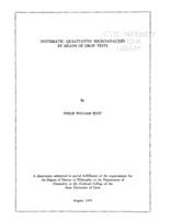 Systematic qualitative microanalysis by means of drop tests