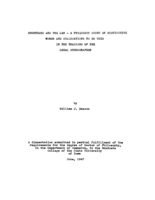 Shorthand and the law, a frequency count of distinctive words and collocations to be used in the training of the legal stenographer