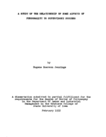 A study of the relationship of some aspects of personality to supervisory success