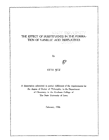 The effect of substituents in the formation of vanillic acid derivatives