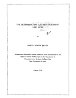 The determination and metabolism of uric acid