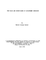 The place and significance of investment companies