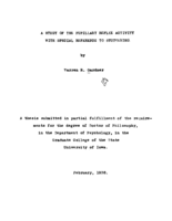A study of the pupillary reflex activity with special reference to stuttering