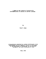 A study of the problem of quantitative differentiation of samples of written language