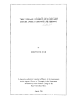 Tryptophane content of blood and tissues after tryptophane feeding