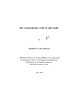 The unsaponifiable lipids of beef liver