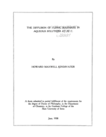 The diffusion of cupric sulphate in aqueous solutions at 25° C