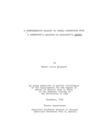 A comprehensive project in choral conducting, with a conductor's analysis of Carissimi's Jephte