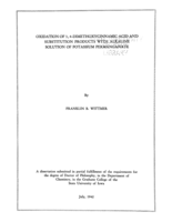 Oxidation of 3, 4-dimethoxycinnamic acid and substitution products with alkaline solution of potassium permanganate
