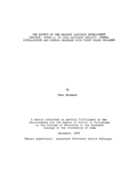The effect of the Peabody Language Development Program, level 2, on oral language ability, verbal intelligence and school progress with first grade children