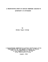 A quantitative study of certain phenomena related to expectancy of stuttering
