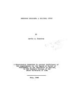 Sherwood Anderson: a critical study