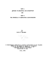 Part A studies on mercaptals and mercaptoles and part B the synthesis of substituted glutaconimides