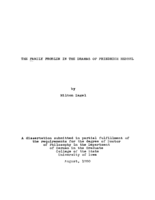 The family problem in the dramas of Friedrich Hebbel