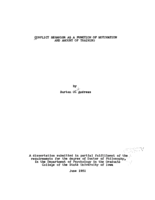 Conflict behavior as a function of motivation and amount of training