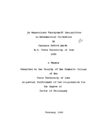 On generalized Tchebycheff inequalities in mathematical statistics