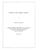 Studies on the vitamin B complex