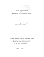 A history of the development of the department of public instruction in Iowa
