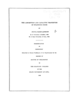 The adsorption and catalytic properties of stannous oxide