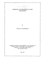 Formation and properties of some uretediones