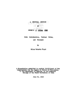 A critical edition of Brome's A jovial crew