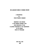 The laboratory method in Freshman English