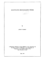 Quantitative spectrographic studies