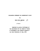Elizabethan psychology and Shakespeare's plays