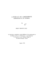 A study of the carbohydrate constituents of hydrol