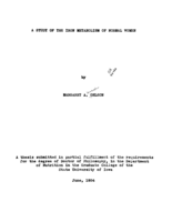 A study of the iron metabolism of normal women
