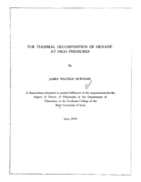 The thermal decomposition of hexane at high pressures
