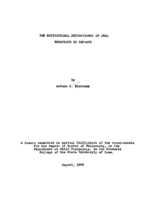 The motivational determinants of oral behaviour in infancy