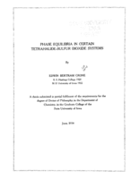Phase Equilibria in certain tetrahalide-sulfur dioxide systems.