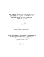 The vapor pressures and activity coefficients of aqueous solutions of calcium nitrate and aluminum nitrate at 25°
