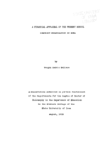 A financial appraisal of the present school district organization in Iowa