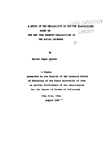 A study of the reliability of written examinations based on the New York regents' examinations in the social sciences