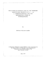 The action of nitrous acid on the tribromo substitution products of 2, 5- and 3, 4-dimethylphenols and the monomethyl ether of hydroquinone