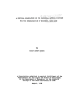A critical examination of the principal methods proposed for the stabilization of business, 1929-1939